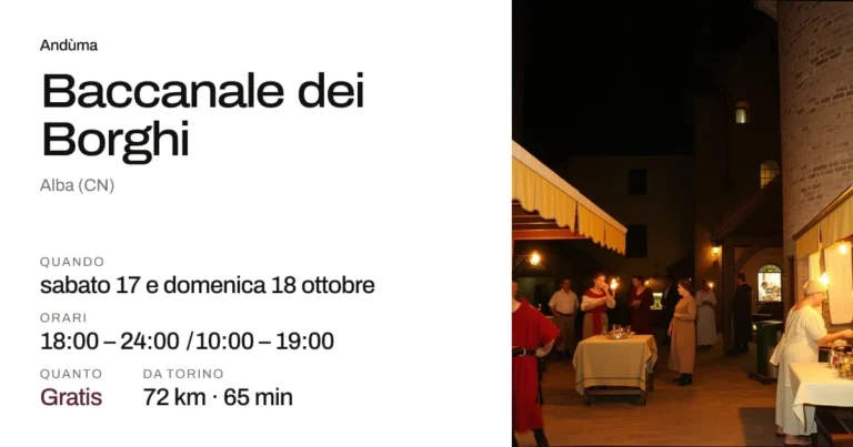 Locandina Baccanale dei Borghi – Alba, dal 17 al 18 ottobre