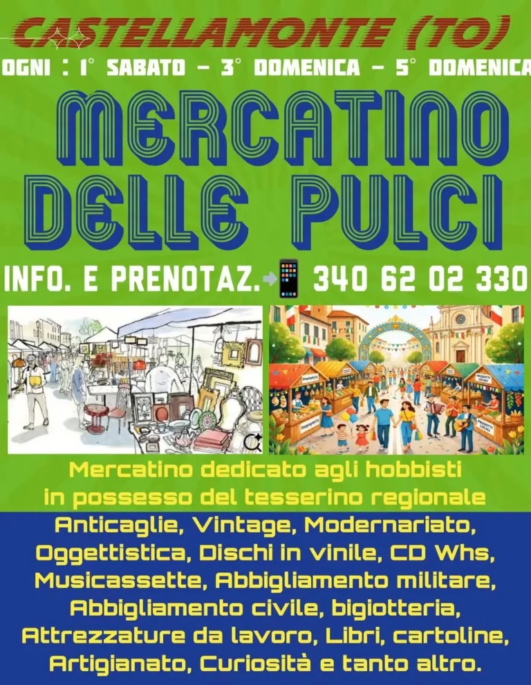 Locandina Mercatino delle pulci – Castellamonte, 18 ottobre