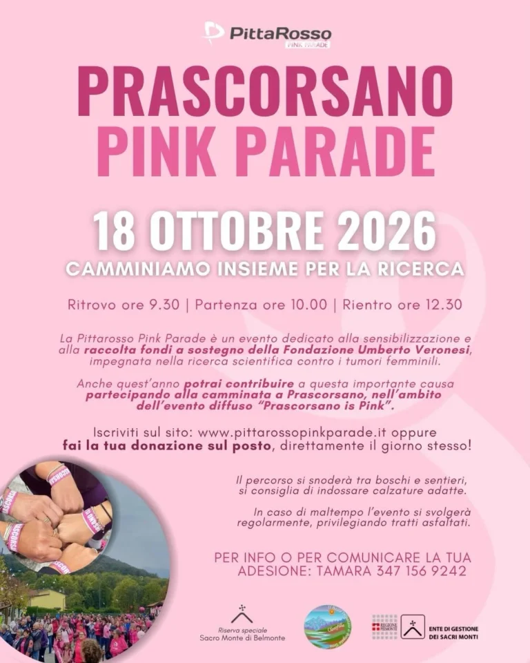 Locandina Prascorsano Pink Parade – Prascorsano, 18 ottobre