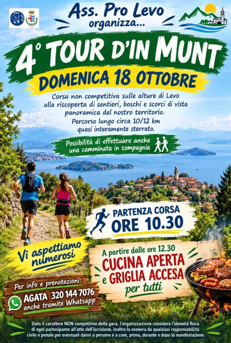 Locandina 4° Tour d'in Munt – Stresa, 18 ottobre