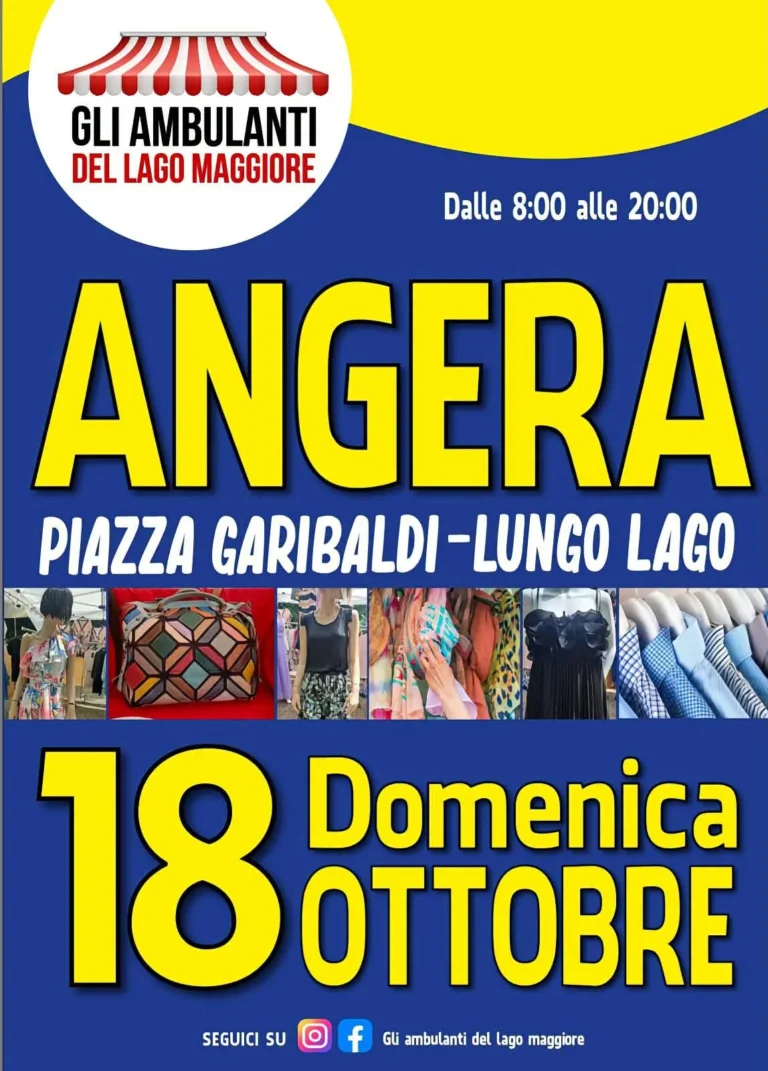 Locandina Gli Ambulanti del Lago Maggiore – Angera, 18 ottobre