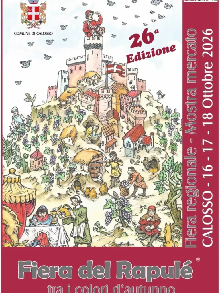 Locandina 26ª Fiera del Rapulé – Calosso, dal 16 al 18 ottobre