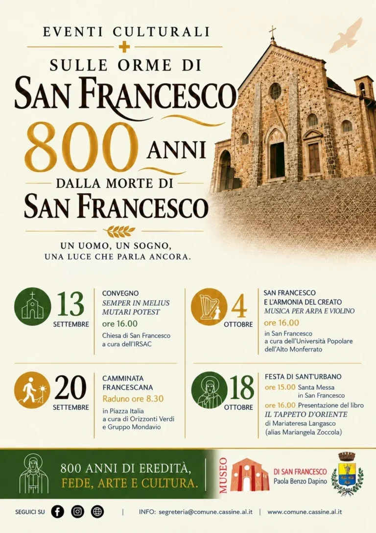 Locandina Festa di Sant'Urbano – Cassine, 18 ottobre