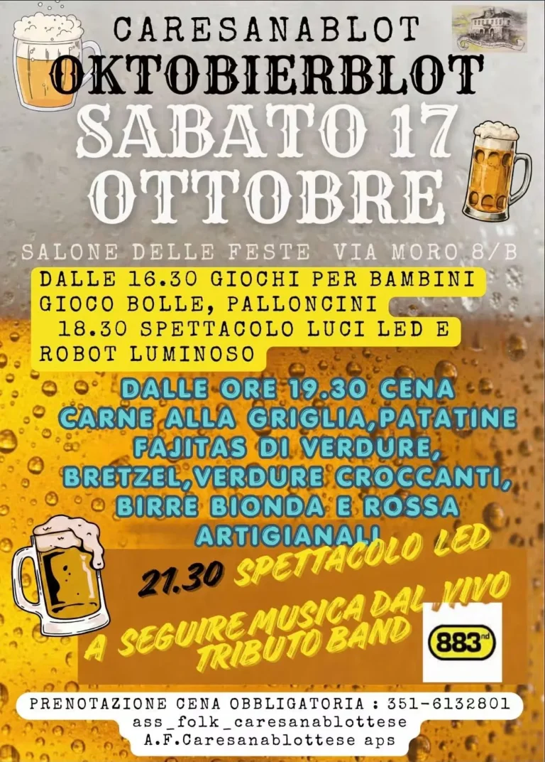 Locandina Oktobierblot – Caresanablot, 17 ottobre
