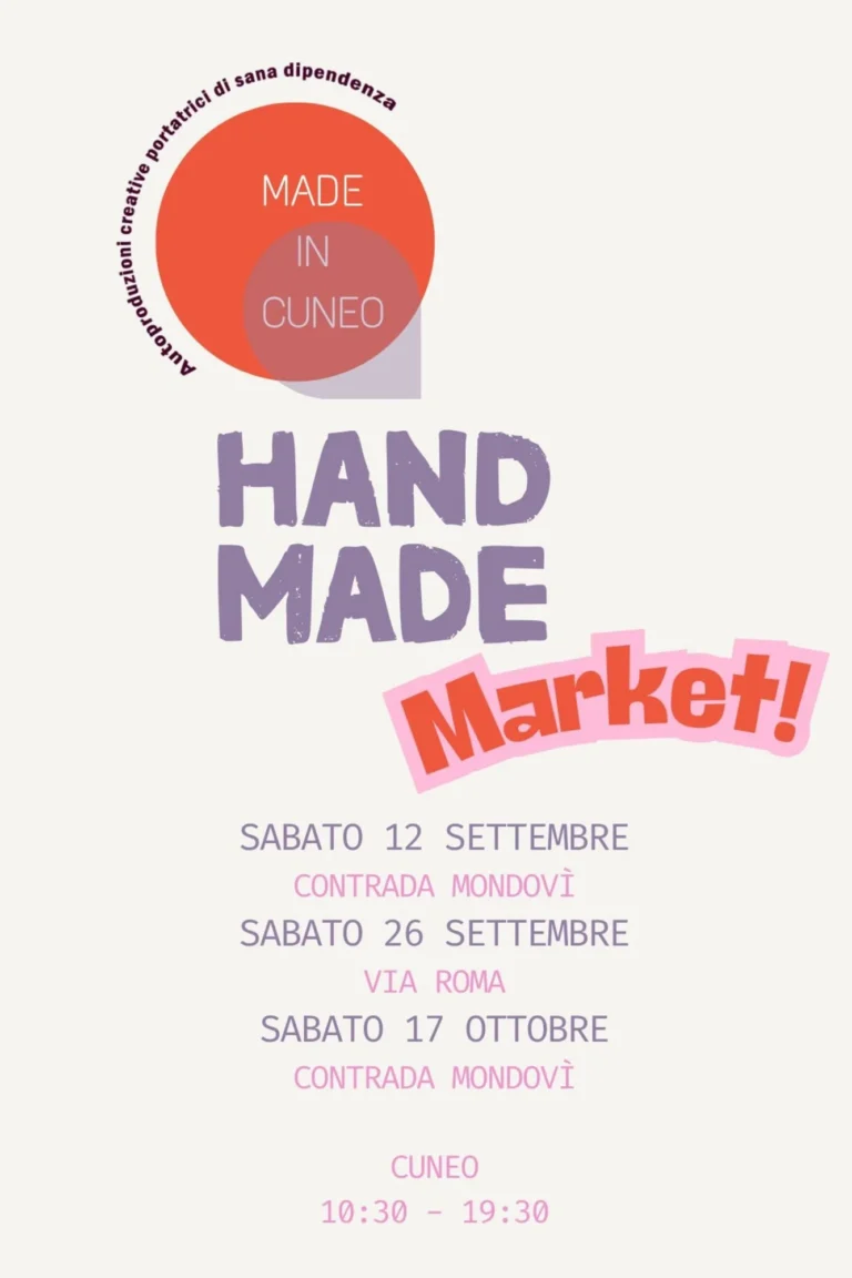 Locandina Handmade Market – Made in Cuneo – Cuneo, 17 ottobre