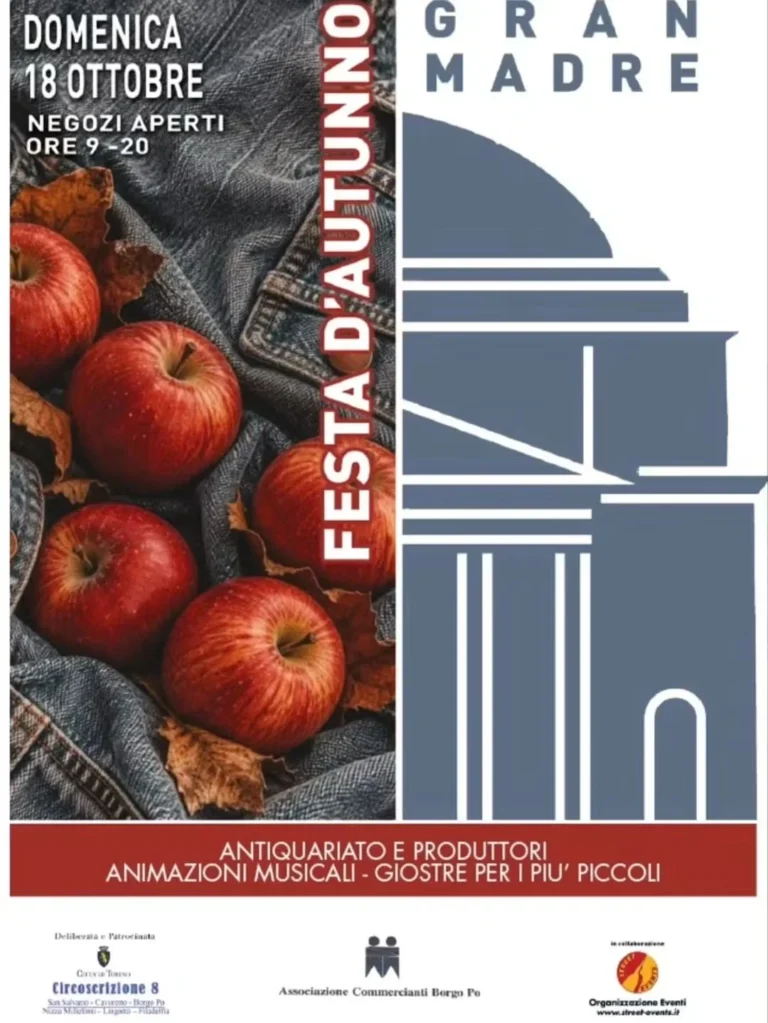 Locandina Festa d'Autunno alla Gran Madre – Torino, 18 ottobre