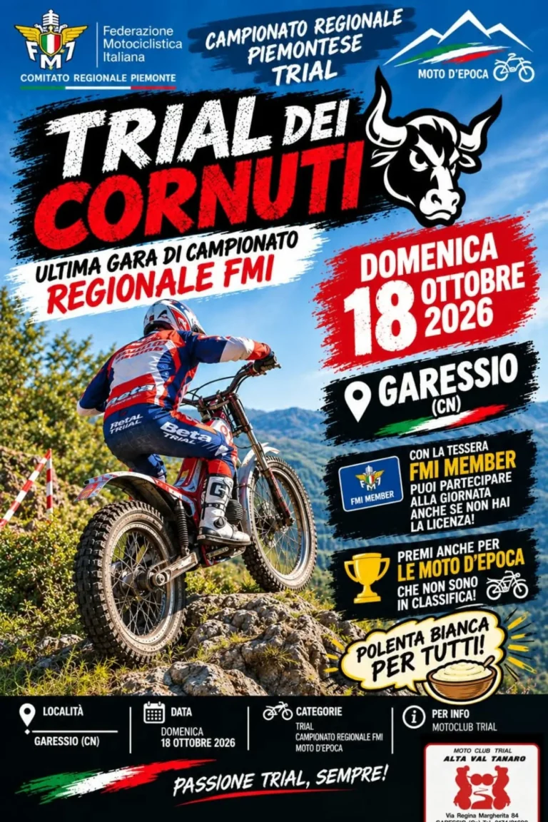 Locandina Trial dei Cornuti – Garessio, 18 ottobre