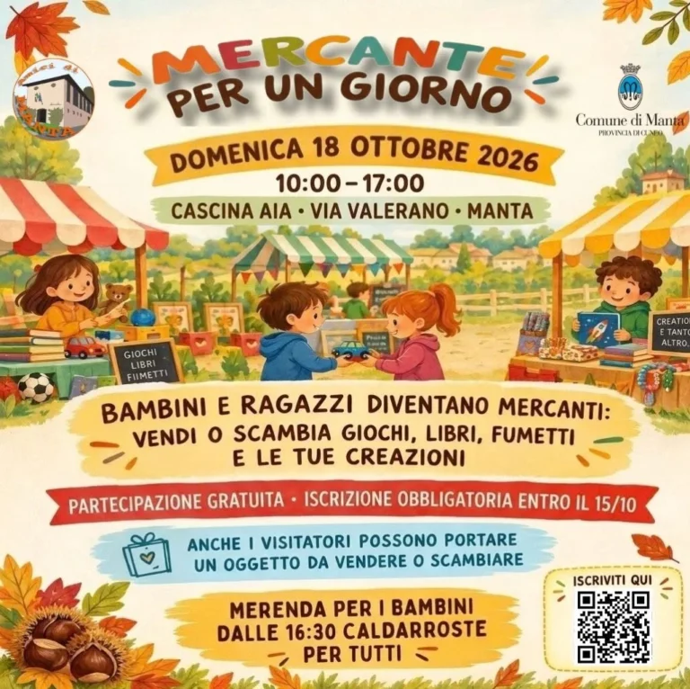 Locandina Mercante per un giorno – Manta, 18 ottobre