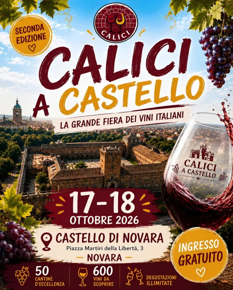 Locandina Calici a Castello – Novara, dal 17 al 18 ottobre