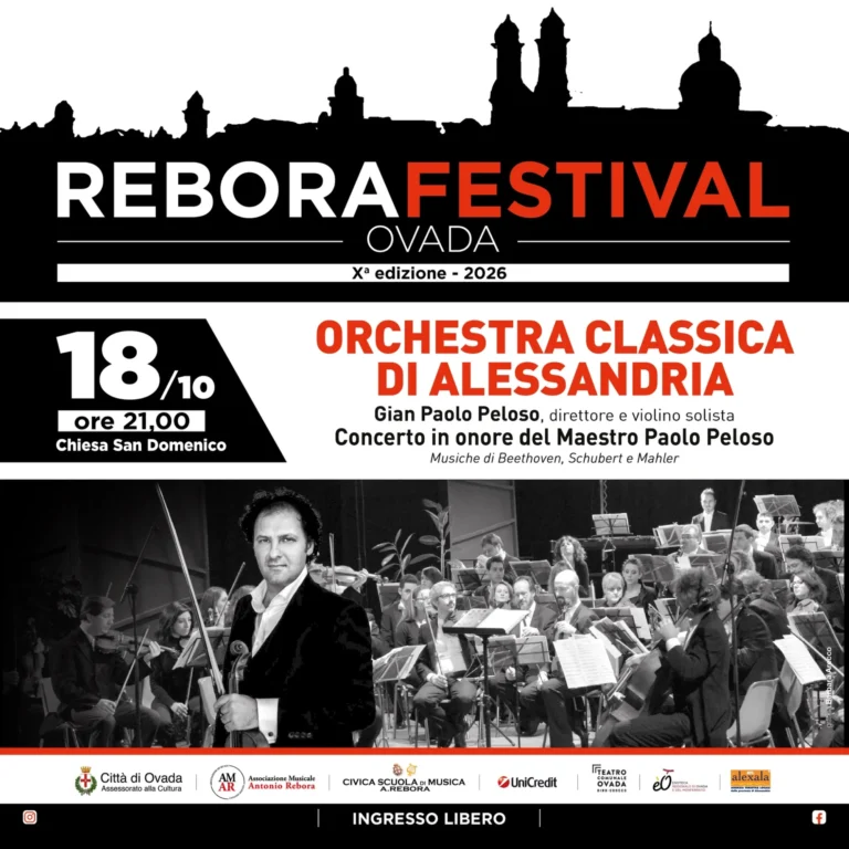 Locandina Rebora Festival – Orchestra Classica di Alessandria – Ovada, 18 ottobre