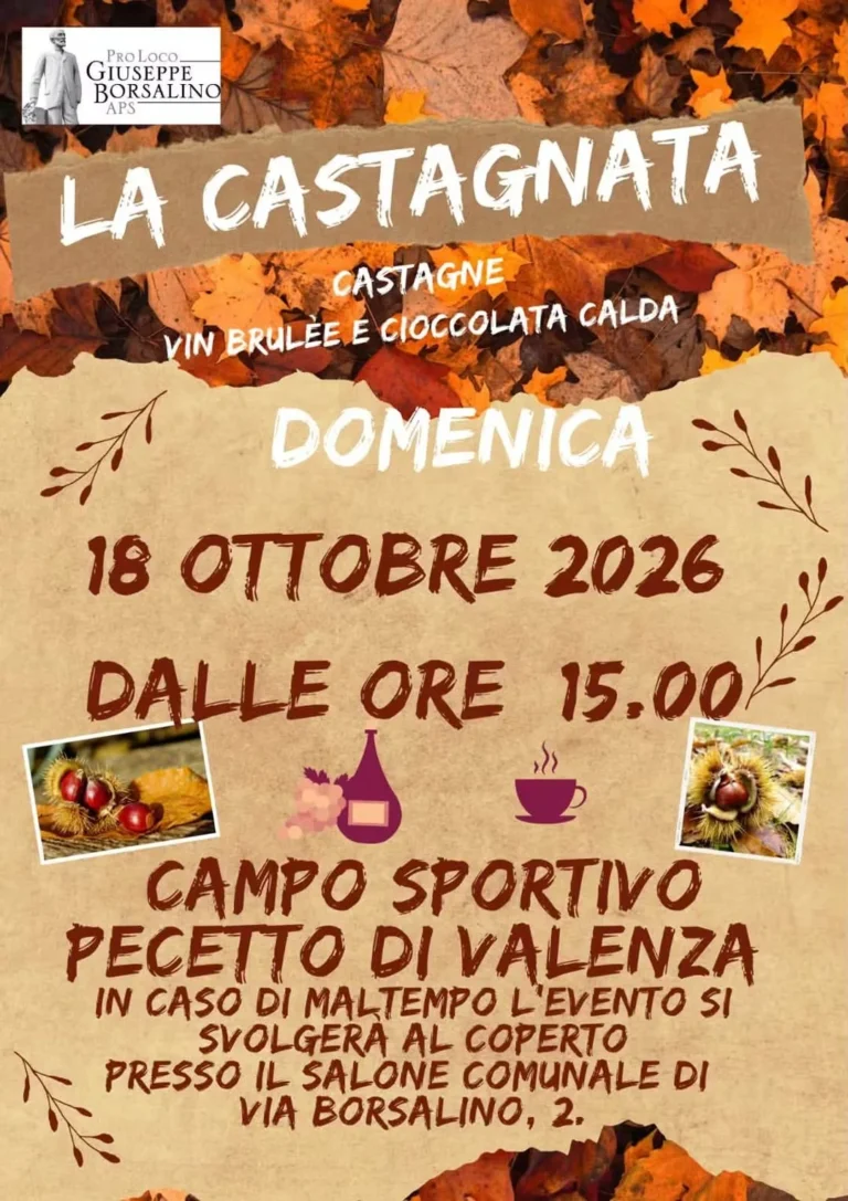Locandina La Castagnata – Pecetto di Valenza, 18 ottobre
