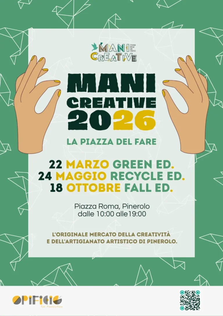 Locandina Mani Creative – Fall Edition – Pinerolo, 18 ottobre