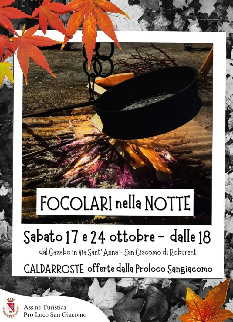 Locandina Focolari nella notte – San Giacomo di Roburent, dal 17 al 24 ottobre