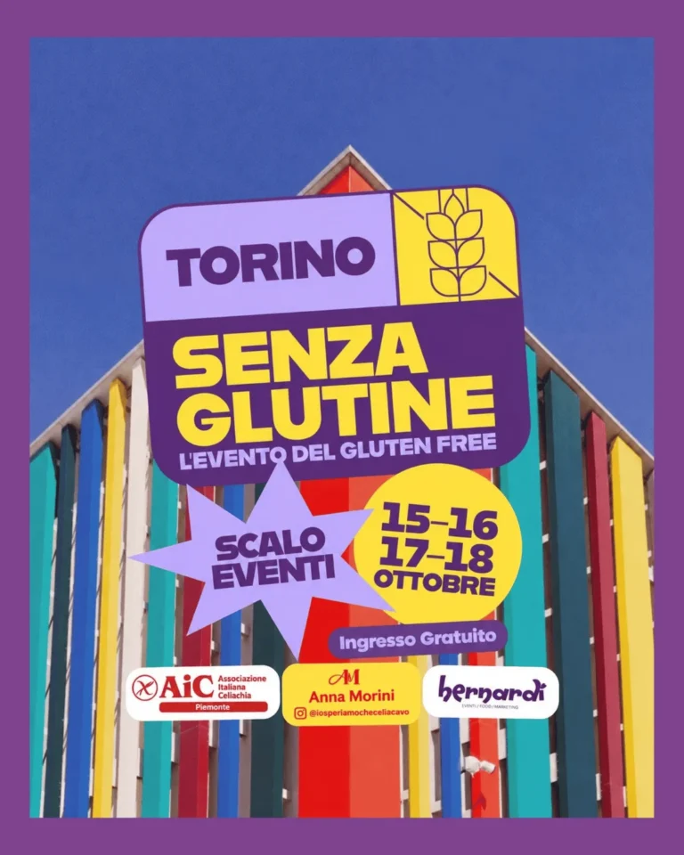 Locandina Torino Senza Glutine – Torino, dal 15 al 18 ottobre
