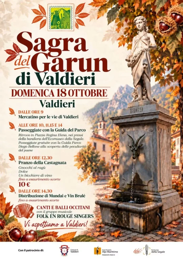 Locandina Sagra del Garun – Valdieri, 18 ottobre