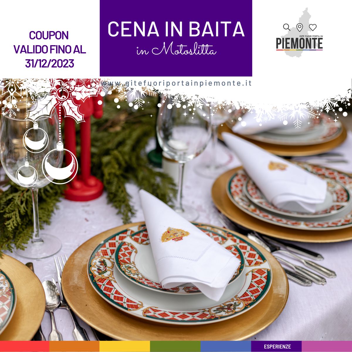 Regala una cena in baita in motoslitta