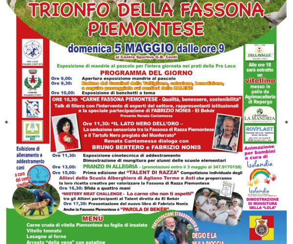 A Vigliano d’Asti il primo “Trionfo della Fassona Piemontese”