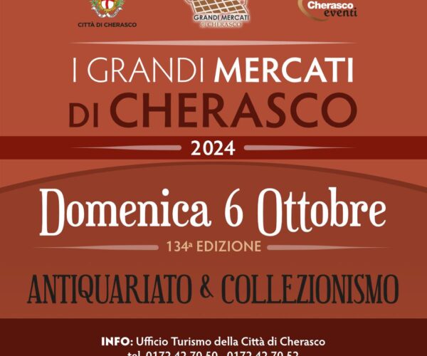 Appuntamento con l’antiquariato e il collezionismo a Cherasco – Domenica 6 Ottobre