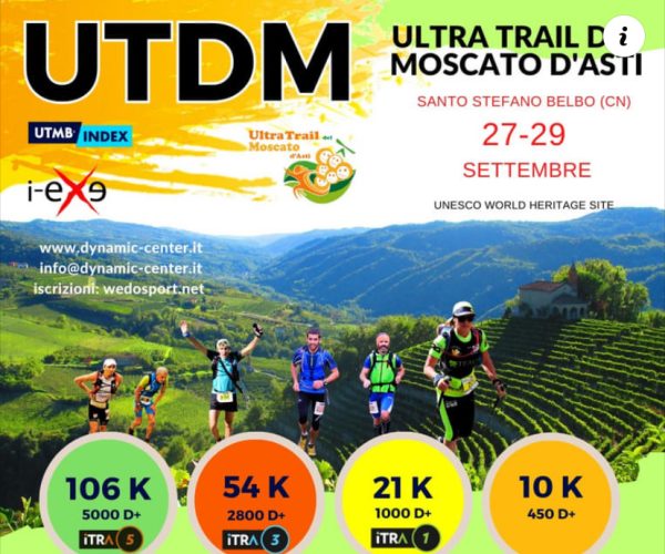 ULTRA TRAIL DEL MOSCATO D’ASTI – dal 27 al 29 Settembre a Santo Stefano Belbo