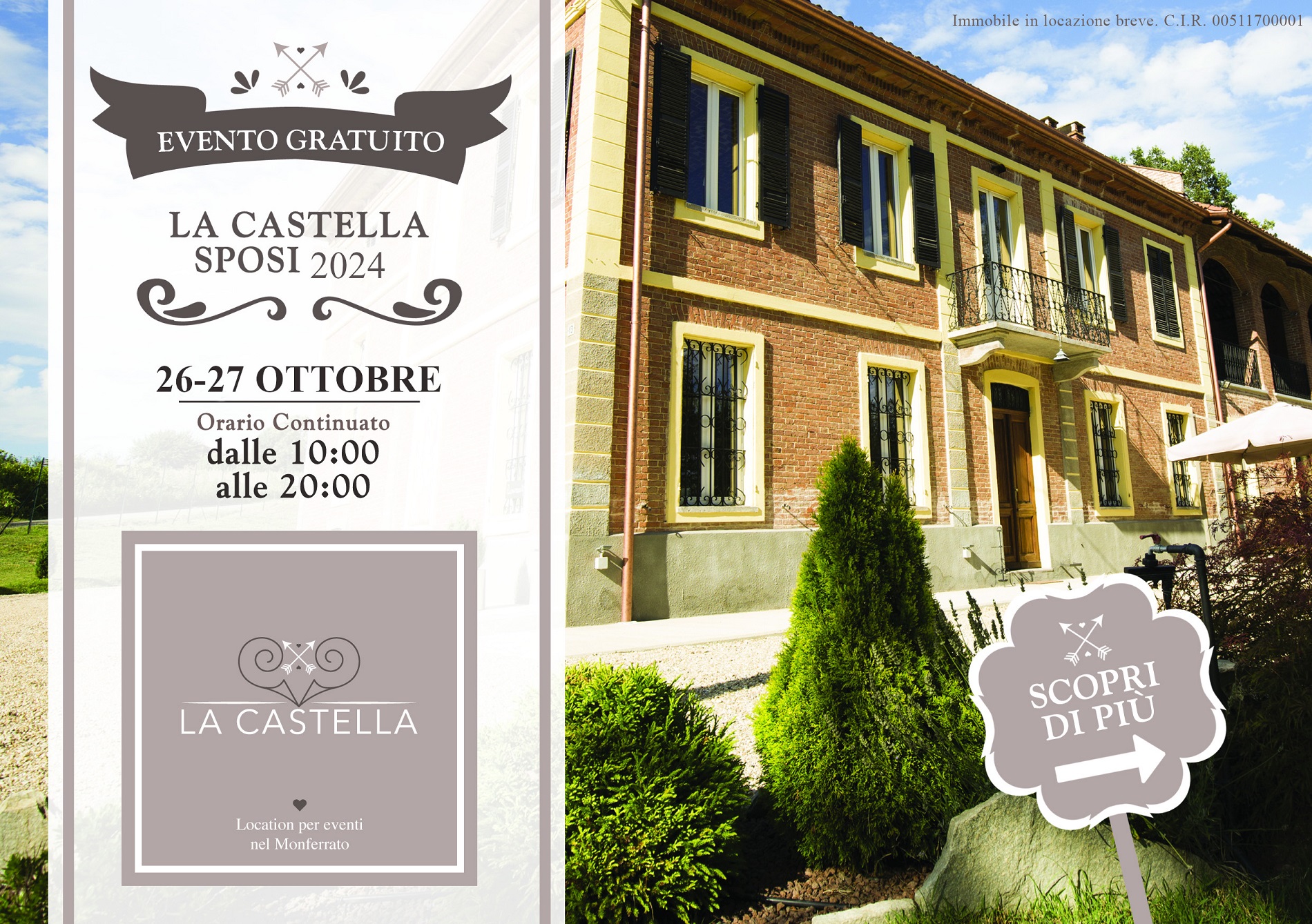 La Castella SPOSI: l’edizione 2024 dell’evento sul matrimonio il 26 e 27 Ottobre a Villafranca d’Asti
