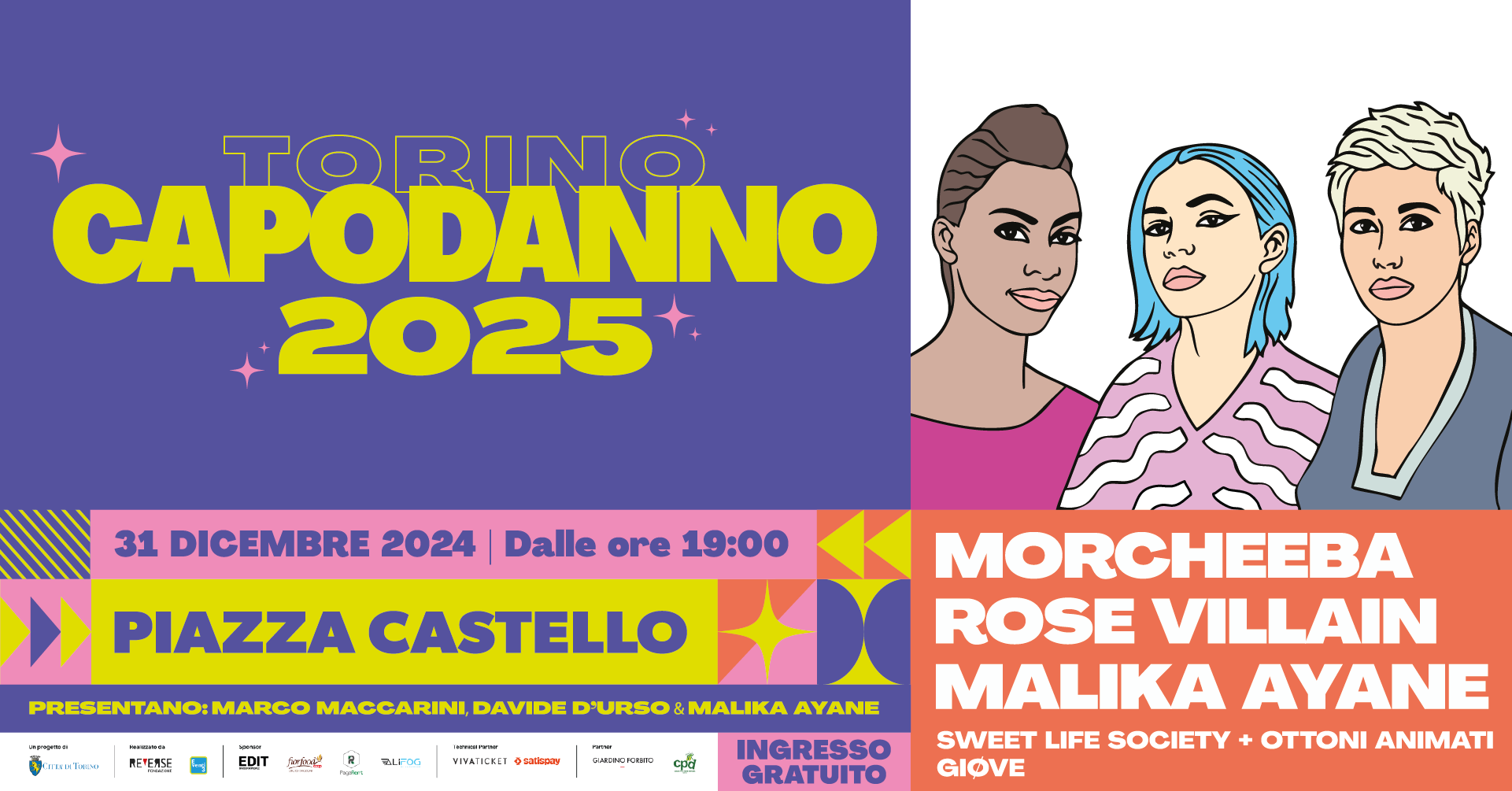 Capodanno 2025 a Torino: Concerto in Piazza e Party nei locali cittadini