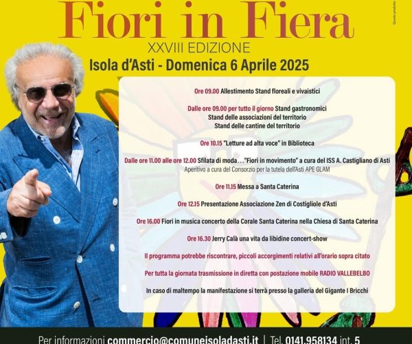 Fiori in Fiera: a Isola d’Asti torna l’appuntamento con colori, sapori e tradizioni