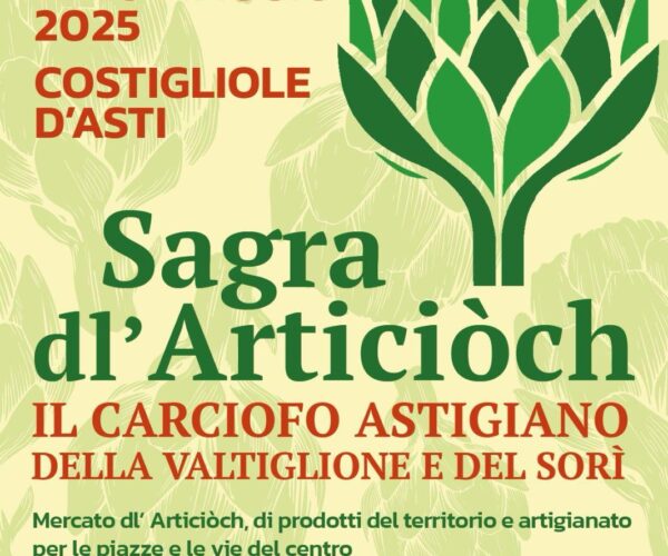 Il 17 e 18 maggio a Costigliole d’Asti la prima edizione della Sagra dell’articiòch, il carciofo astigiano della Val Tiglione e del Sorì