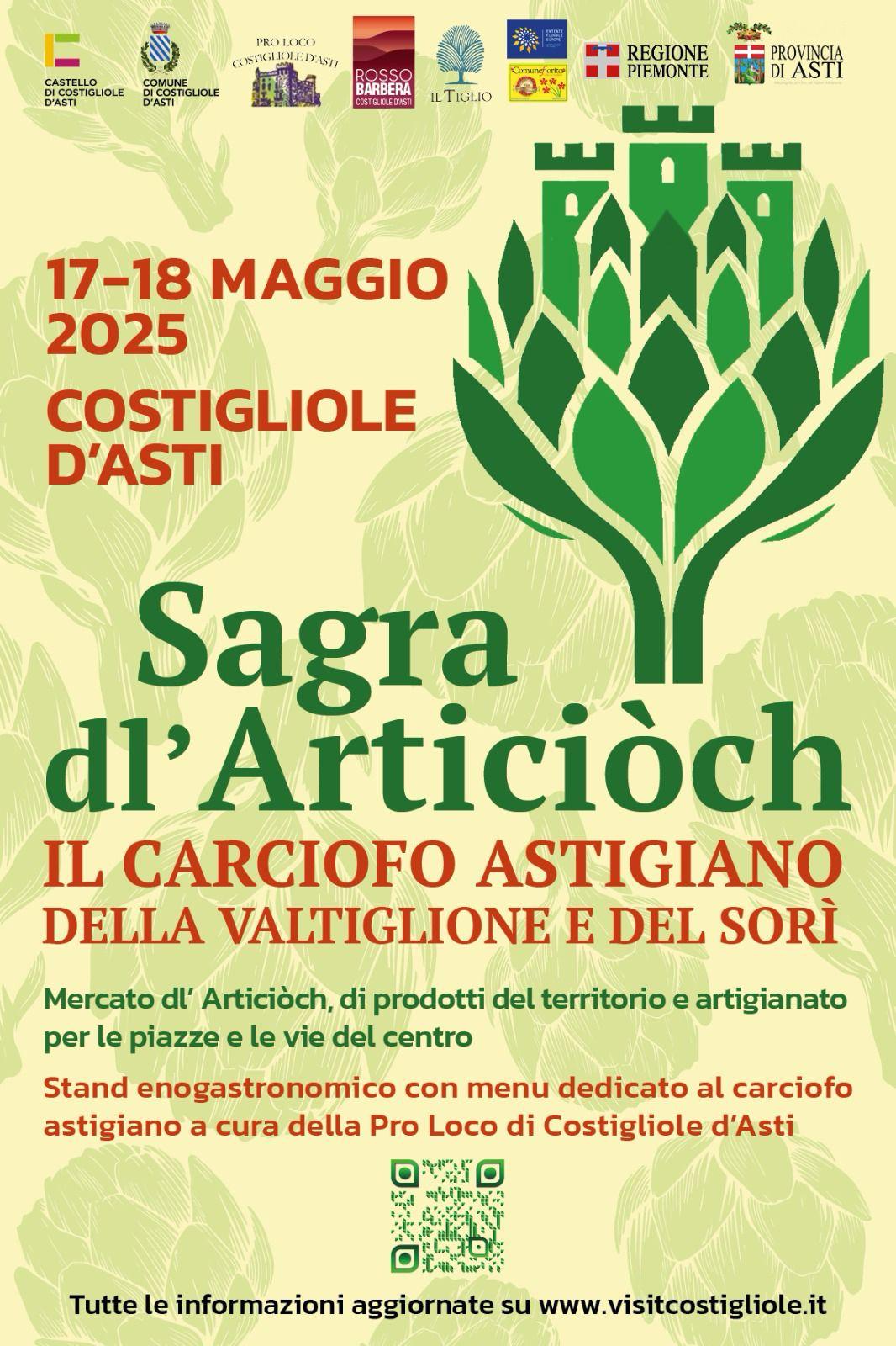 Il 17 e 18 maggio a Costigliole d’Asti la prima edizione della Sagra dell’articiòch, il carciofo astigiano della Val Tiglione e del Sorì