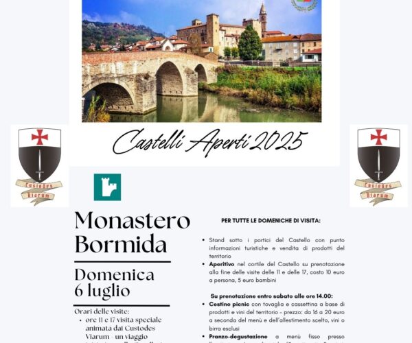 Visite al Castello di Monastero Bormida in occasione di Castelli Aperti – Domenica 6 Luglio