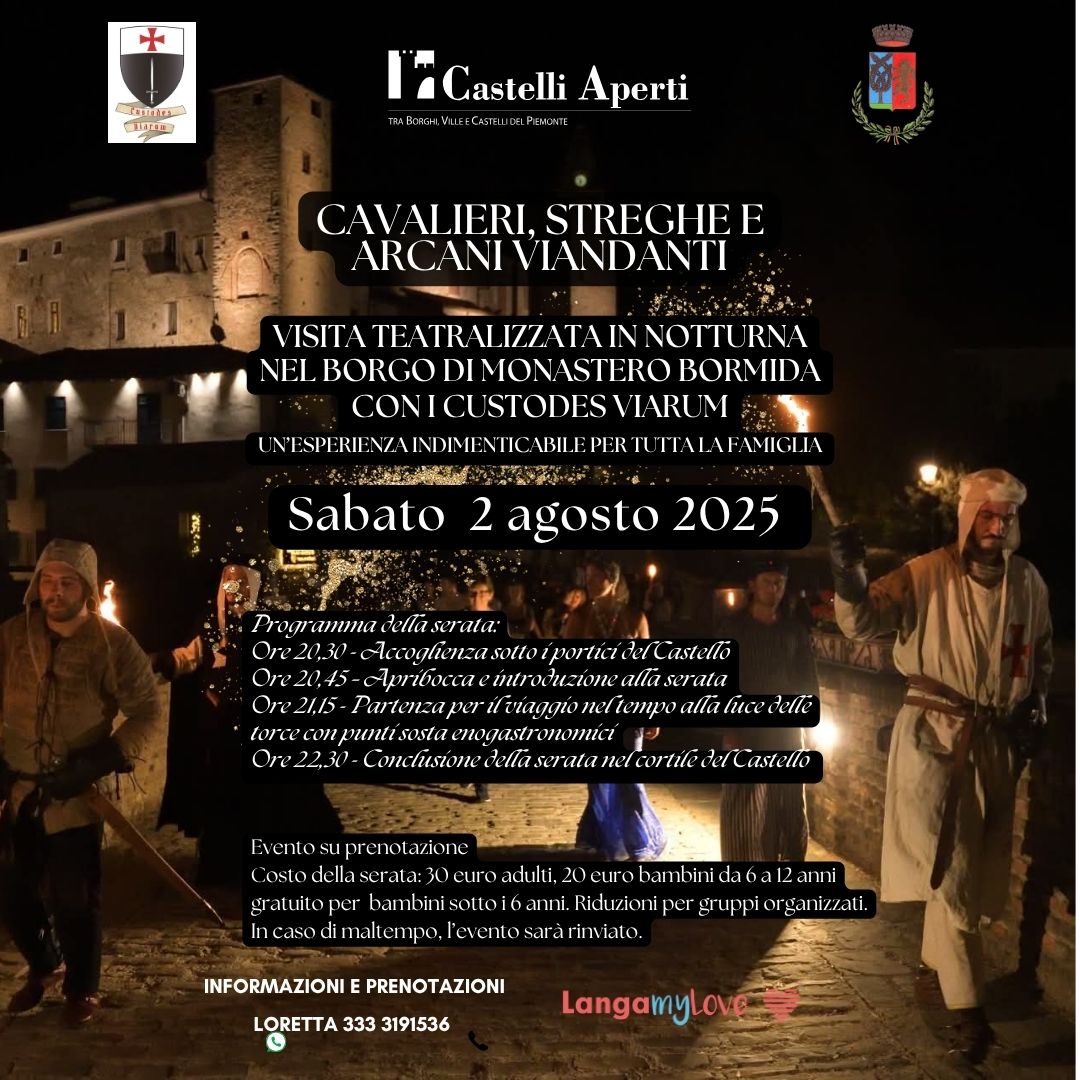 “Pellegrini, streghe e briganti sulla Via del Sale” – 2 agosto 2025 a Monastero Bormida