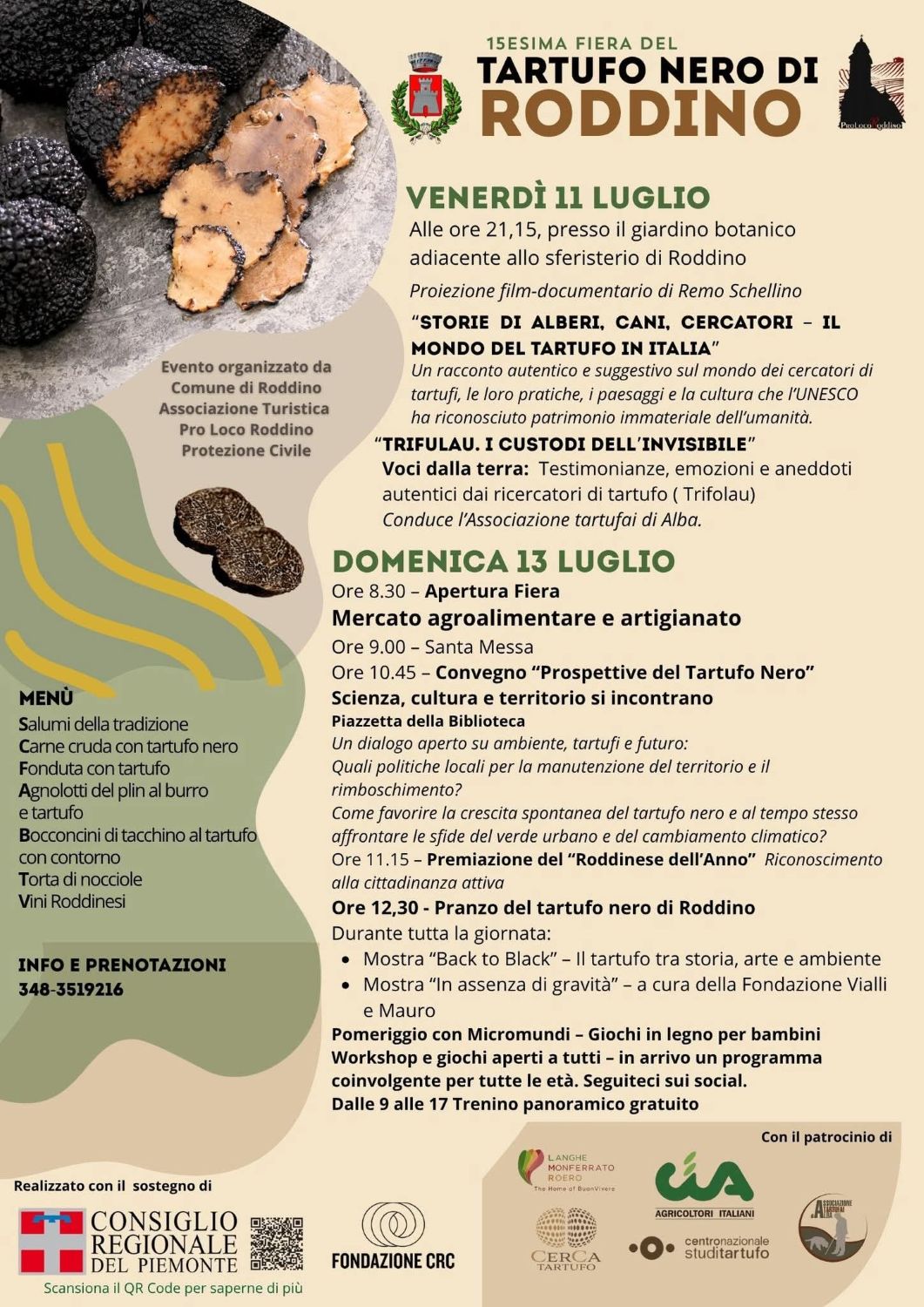 Il profumo del tartufo nero conquista le Langhe: domenica 13 Luglio 2025 a Roddino la Fiera del Tartufo Nero
