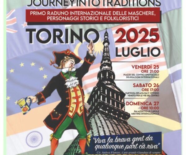 Torino accoglie le maschere del mondo: dal 25 al 27 luglio il Raduno Internazionale di Maschere, Personaggi Storici e Folkloristici