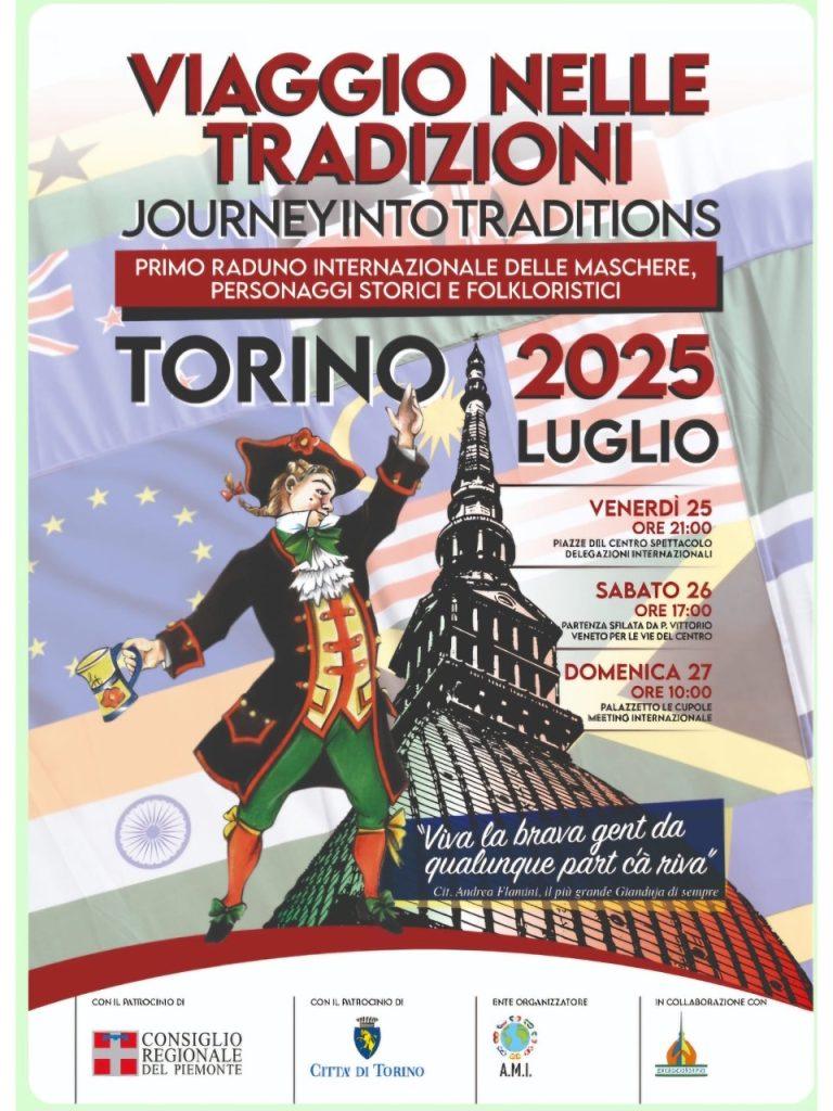 Torino accoglie le maschere del mondo: dal 25 al 27 luglio il Raduno Internazionale di Maschere, Personaggi Storici e Folkloristici