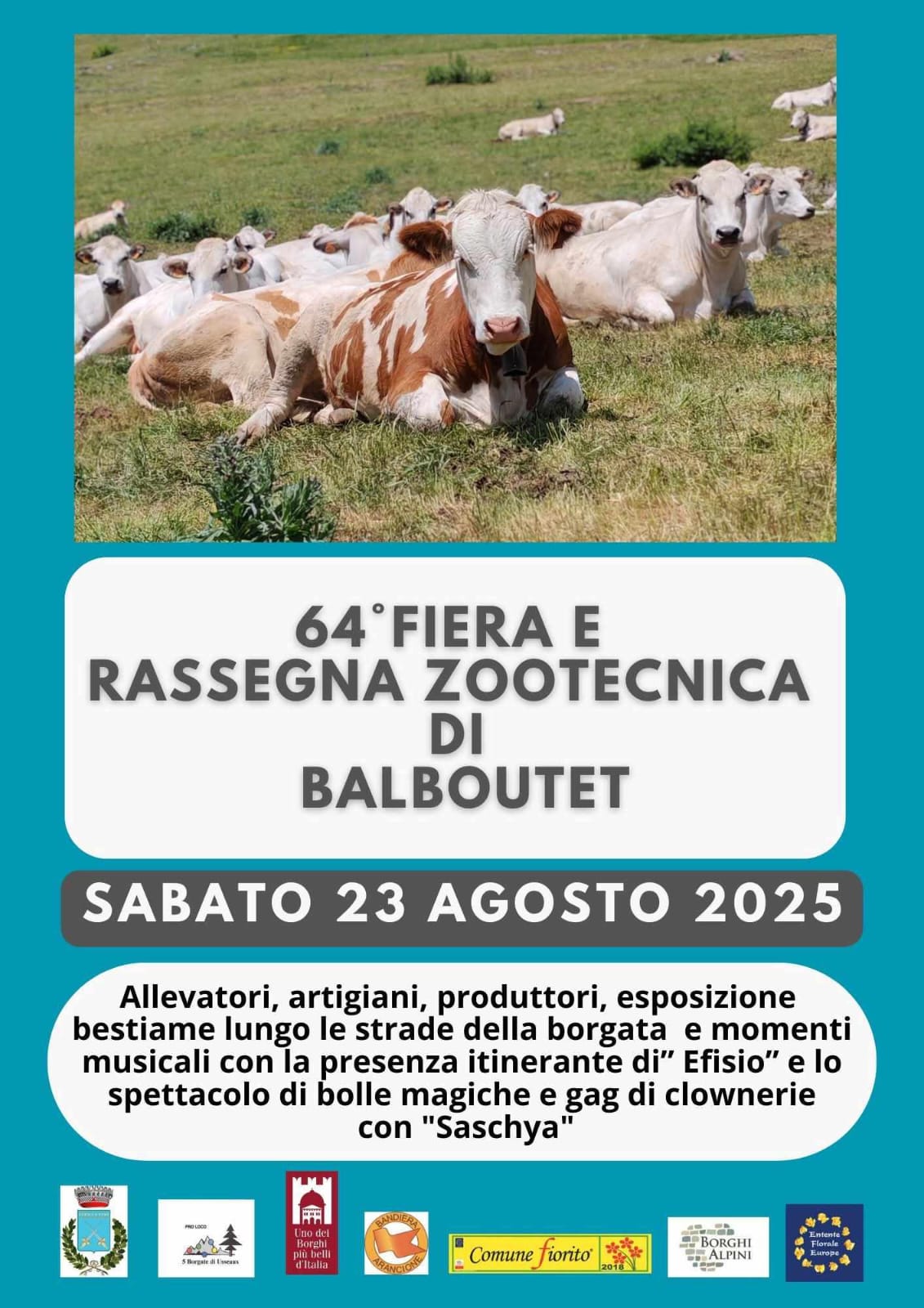 🐄 Fiera di Balboutet 2025: 64ª Rassegna Zootecnica a Usseaux, 23 agosto 2025