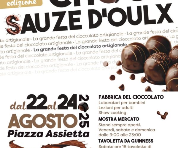 Choco Sauze d’Oulx – La grande festa del cioccolato artigianale dal 22 al 24 agosto 2025