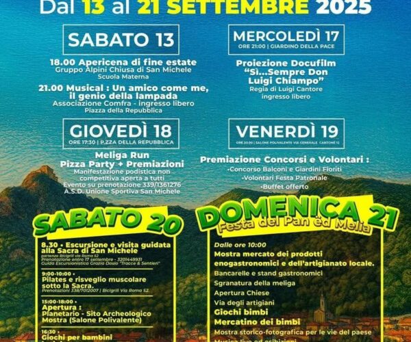 Gusto di Meliga 2025: un weekend tra tradizione e sapori a Chiusa di San Michele
