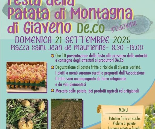 Un Weekend di Sapori Autentici: Tutta la Magia della Festa della Patata di Montagna di Giaveno