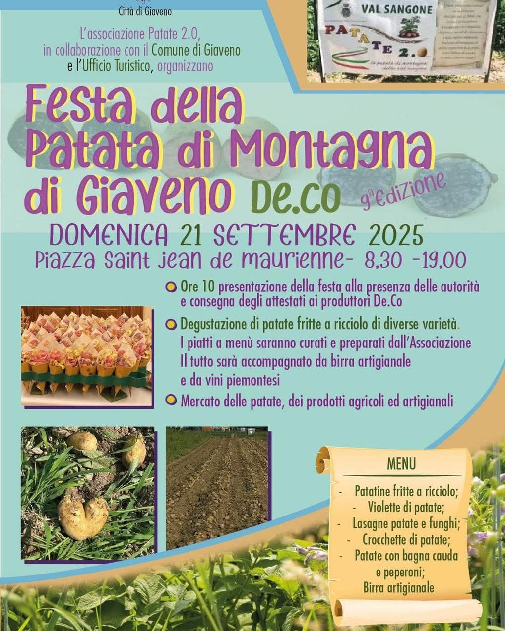 Un Weekend di Sapori Autentici: Tutta la Magia della Festa della Patata di Montagna di Giaveno