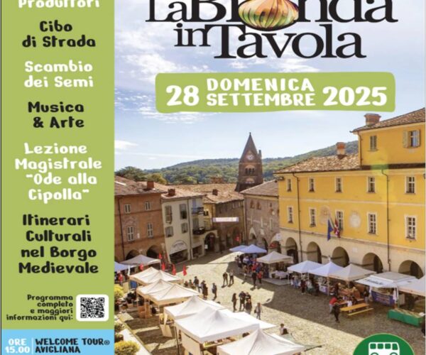 Avigliana festeggia il suo oro giallo: “La Bionda in Tavola”, la cipolla di Drubiaglio diventa protagonista