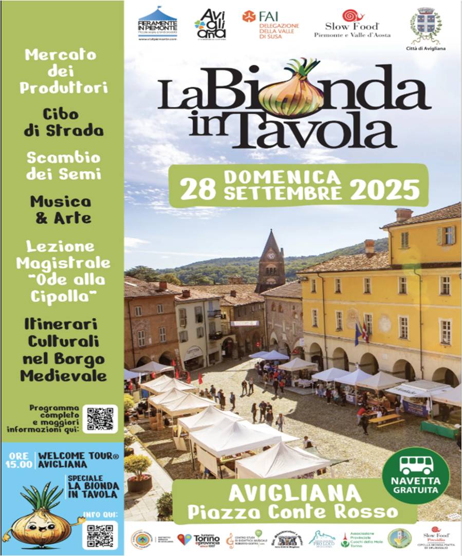 Avigliana festeggia il suo oro giallo: “La Bionda in Tavola”, la cipolla di Drubiaglio diventa protagonista