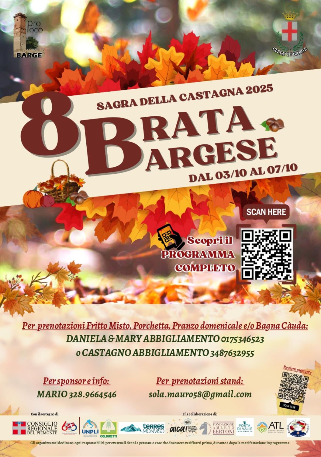 🌰🍂 Sagra della Castagna 2025 a Barge: un tuffo nei sapori autunnali del Monviso