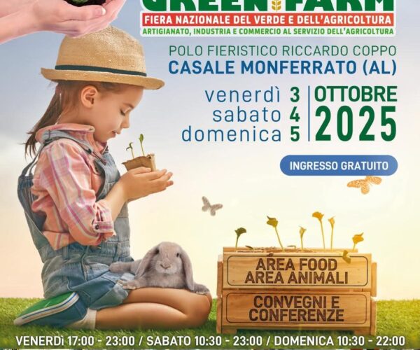 🌿 Monferrato Green Farm 2025: tre giorni di natura, innovazione e tradizione a Casale Monferrato