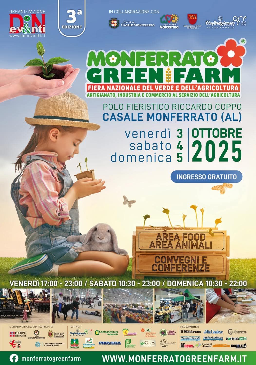 🌿 Monferrato Green Farm 2025: tre giorni di natura, innovazione e tradizione a Casale Monferrato