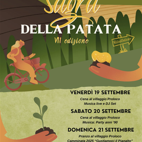 🥔 Villastellone in Festa: la Sagra della Patata 2025 tra gusto, tradizione e musica