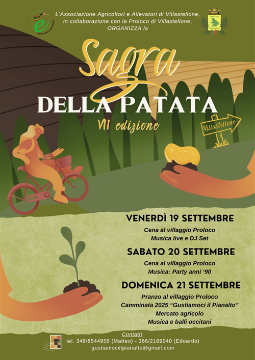 🥔 Villastellone in Festa: la Sagra della Patata 2025 tra gusto, tradizione e musica