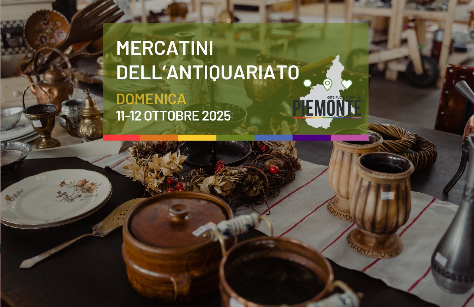 Mercatini dell’antiquariato, vintage e usato in Piemonte nel weekend 11-12 ottobre 2025