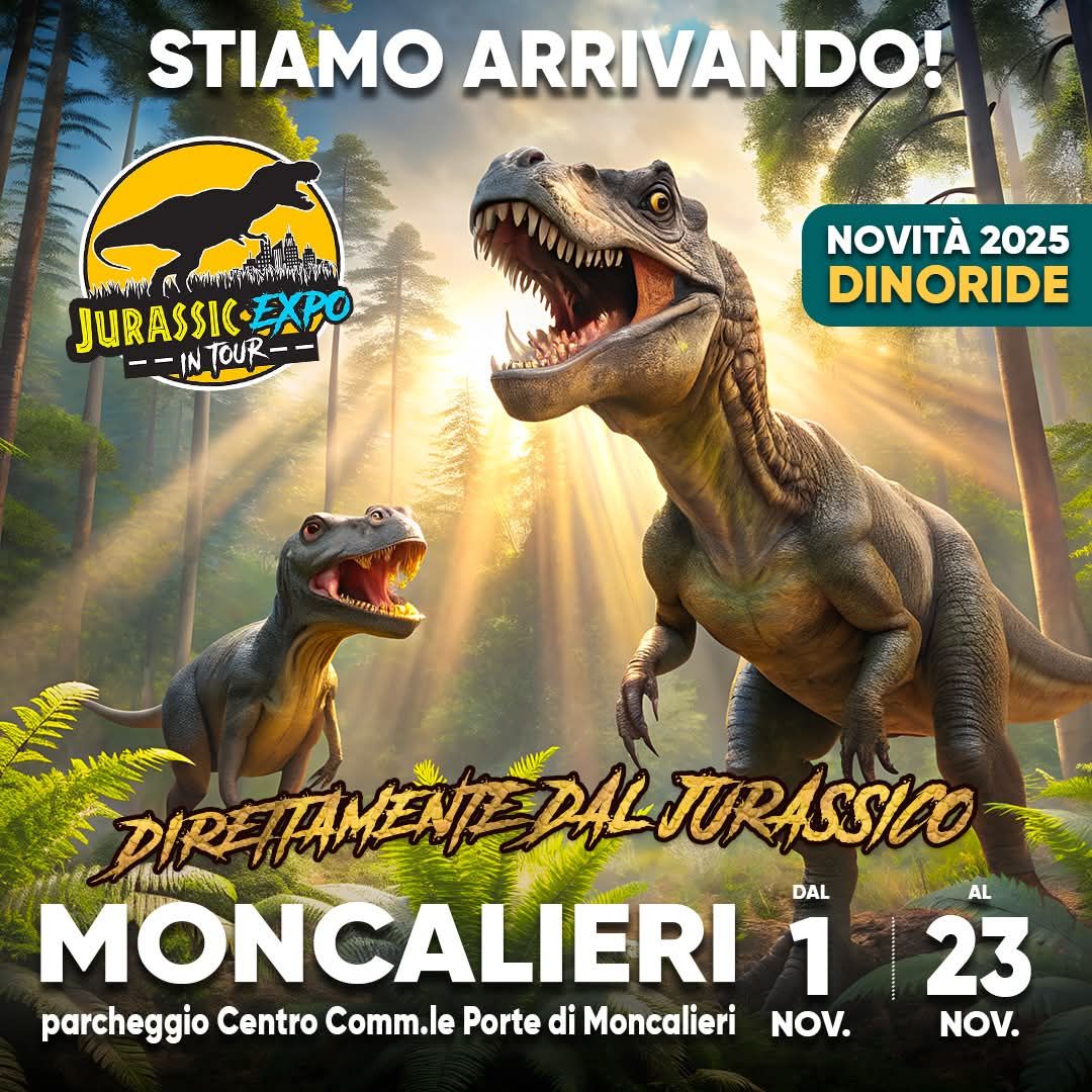 Jurassic Expo 2025: dinosauri, giochi e avventure per bambini a due passi da Torino