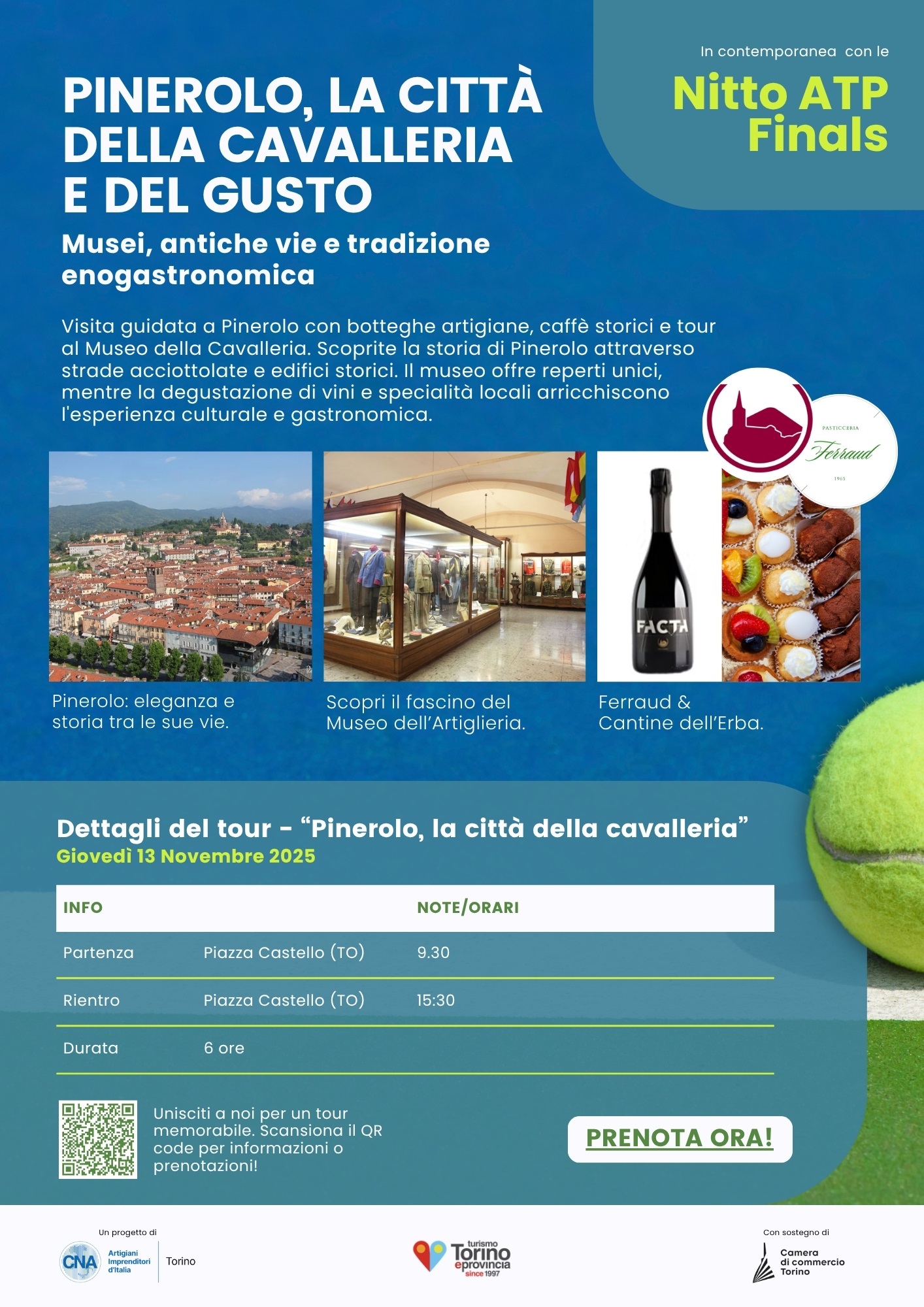 Alla scoperta di Pinerolo, la città della cavalleria. Tour e degustazione di prodotti locali con partenza da Torino