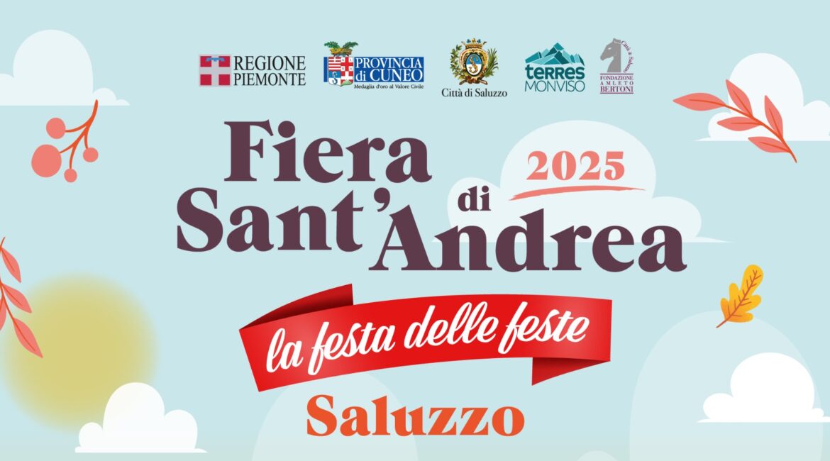 Saluzzo in festa! Il programma completo della Fiera di Sant’Andrea 2025 tra cibo, luci e tradizione