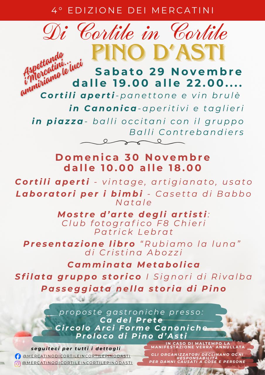 Di Cortile in Cortile 2025 – un weekend ricco di tradizioni, musica, sapori e cultura a Pino d’Asti